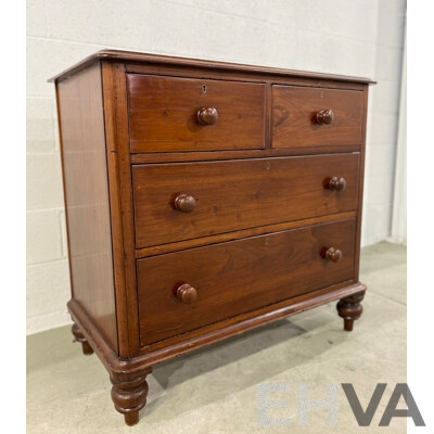 19th Century Cedar Chest of Four Drawers