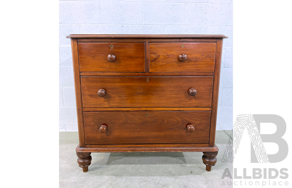 19th Century Cedar Chest of Four Drawers