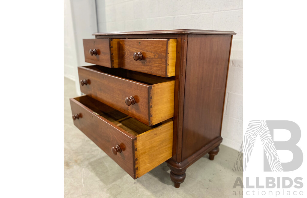 19th Century Cedar Chest of Four Drawers