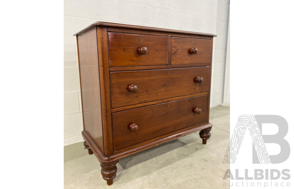 19th Century Cedar Chest of Four Drawers