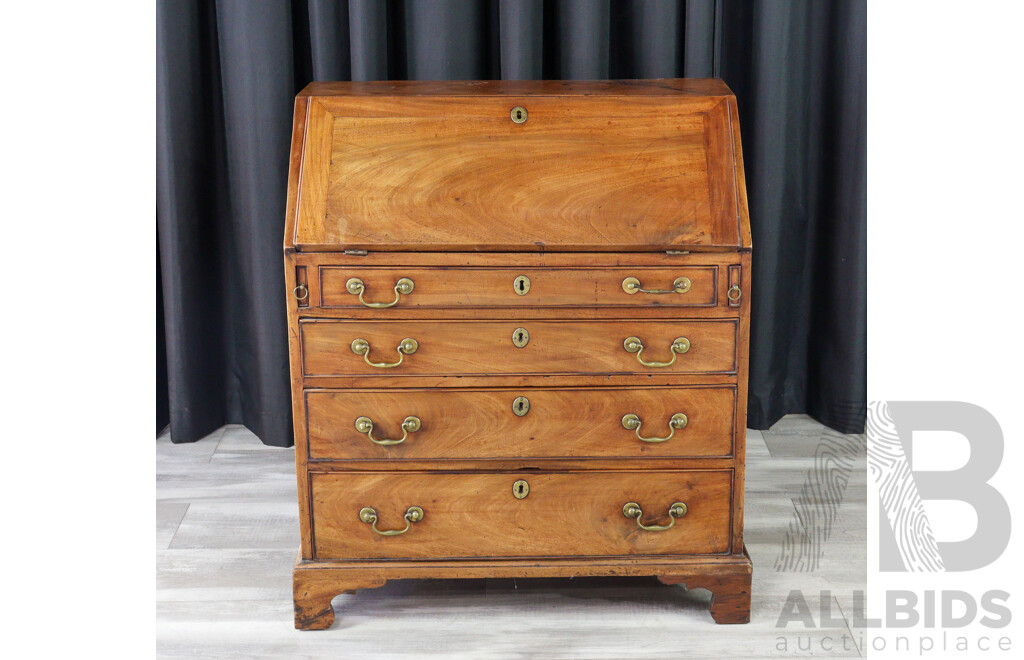 Georgian Oak Drop Front Bureau