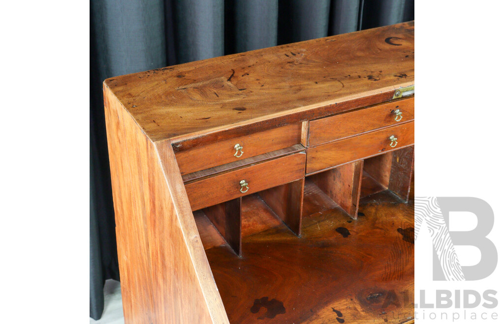 Georgian Oak Drop Front Bureau