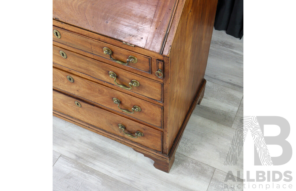 Georgian Oak Drop Front Bureau