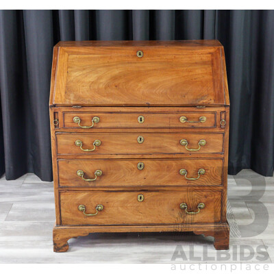 Georgian Oak Drop Front Bureau