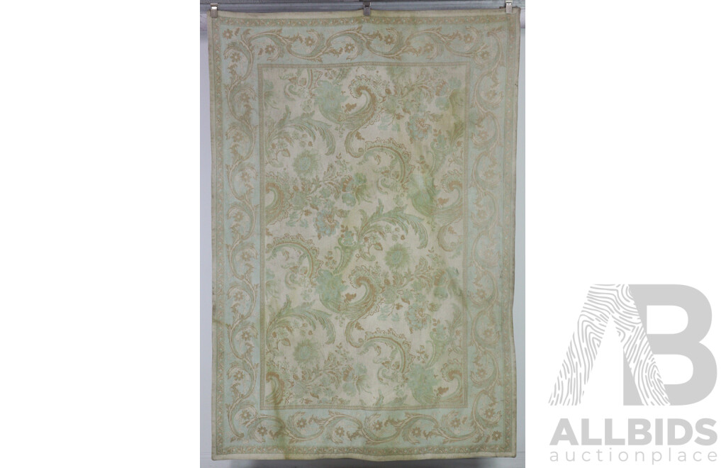 Malmaison Duck Egg Blue and Gold Rug by Laura Ashley