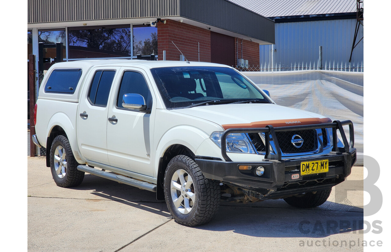 1/2013 Nissan Navara ST-X (4x4) D40 MY12 Dual Cab P/Up White 3.0L