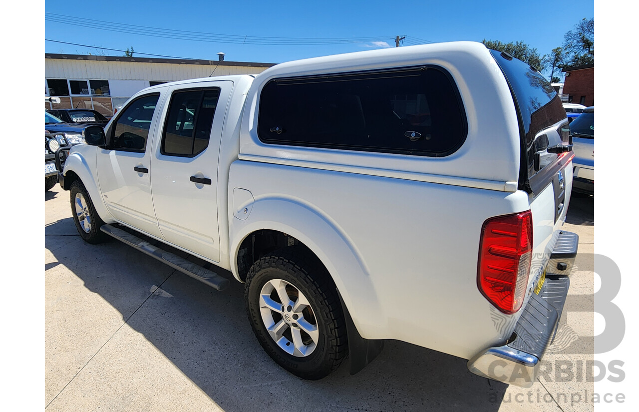 1/2013 Nissan Navara ST-X (4x4) D40 MY12 Dual Cab P/Up White 3.0L