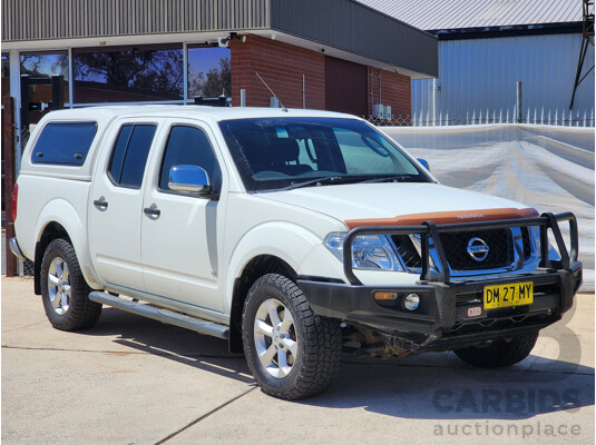 1/2013 Nissan Navara ST-X (4x4) D40 MY12 Dual Cab P/Up White 3.0L