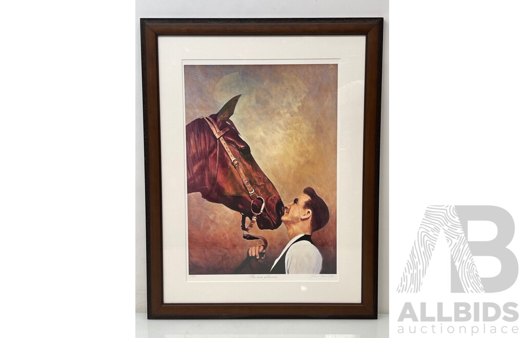 Rex  Newell 'Phar Lap and Tommy' Framed Limited Edition Print