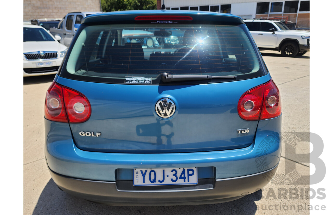 5/2007 Volkswagen Golf 1.9 TDI Comfortline 1K 5d Hatchback Blue 1.9L