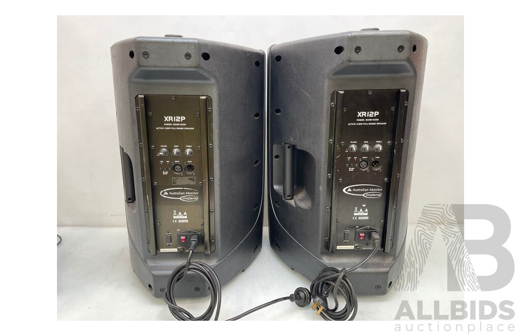Australian Monitor Pro Series Active 2 Way Full Range Speaker - Set of 2