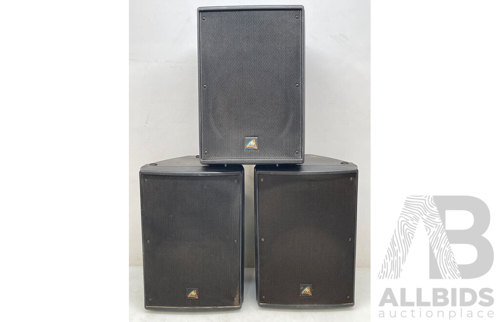 Australian Monitor 2 Way Full Range Speakers - Set of 3