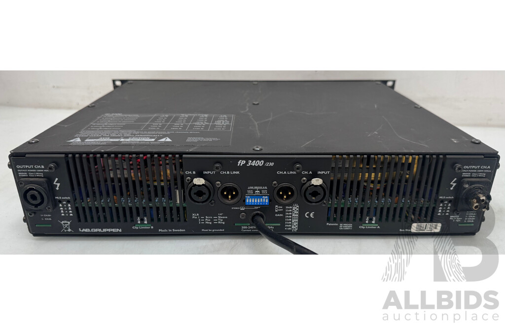 Lab Gruppen Convertible Power Amplifier