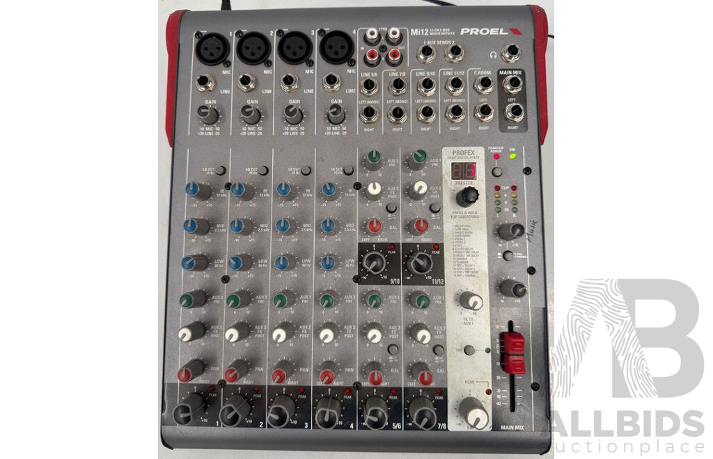 Proel Compact 12-Channel 2-Bus Mixer