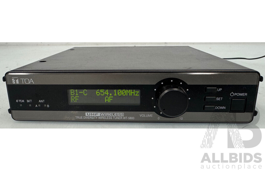 TOA UHF True Diversity Wireless Receiver