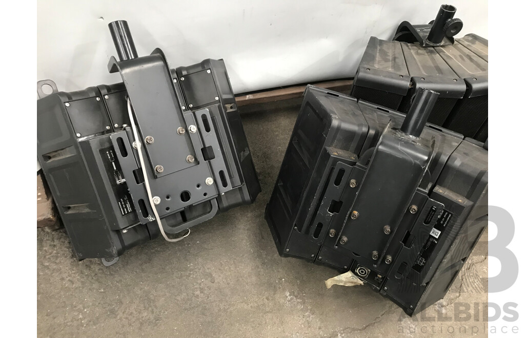 TOA 600W Variable Dispersion Line Array Speakers and Compact Array Speaker - Lot of 4