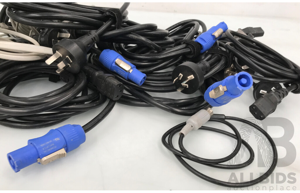 Assorted Lot of Power and Various Audio/Visual Cables