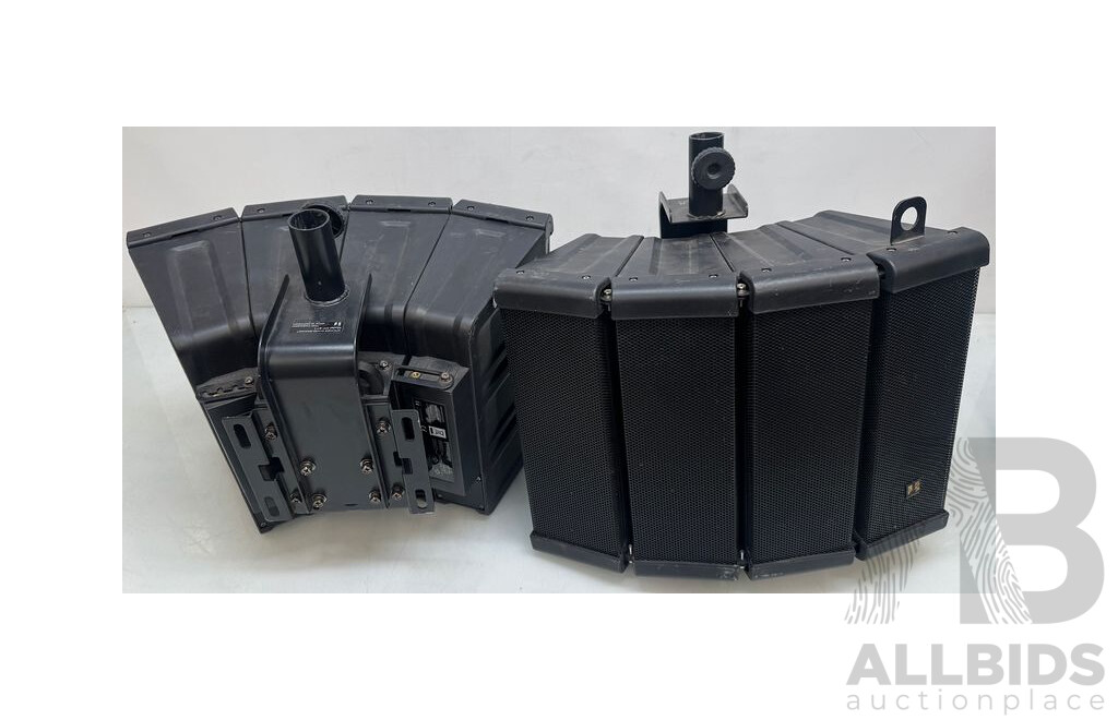 TOA Compact Array Speakers with Speaker Stand Brackets - Lot of 2