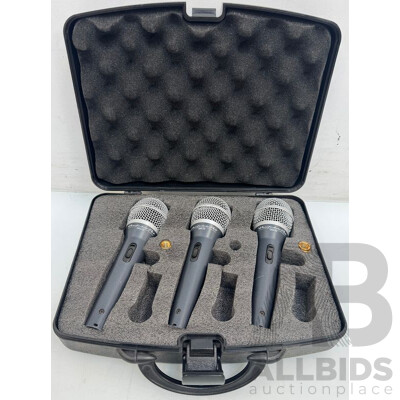 Wharfedale Pro Dynamic Microphones - Lot of 3