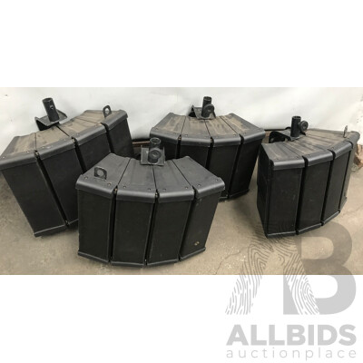 TOA 600W Variable Dispersion Line Array Speakers and Compact Array Speaker - Lot of 4