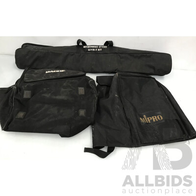 Audio/Visual Bags From Mipro and Mackie - Lot of 3