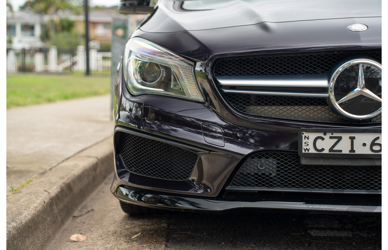 05/2015 Mercedes Benz CLA 45 AMG 4matic (AWD) Shooting Brake 117 MY15 Northern Lights Violet Metallic Turbo 2.0L