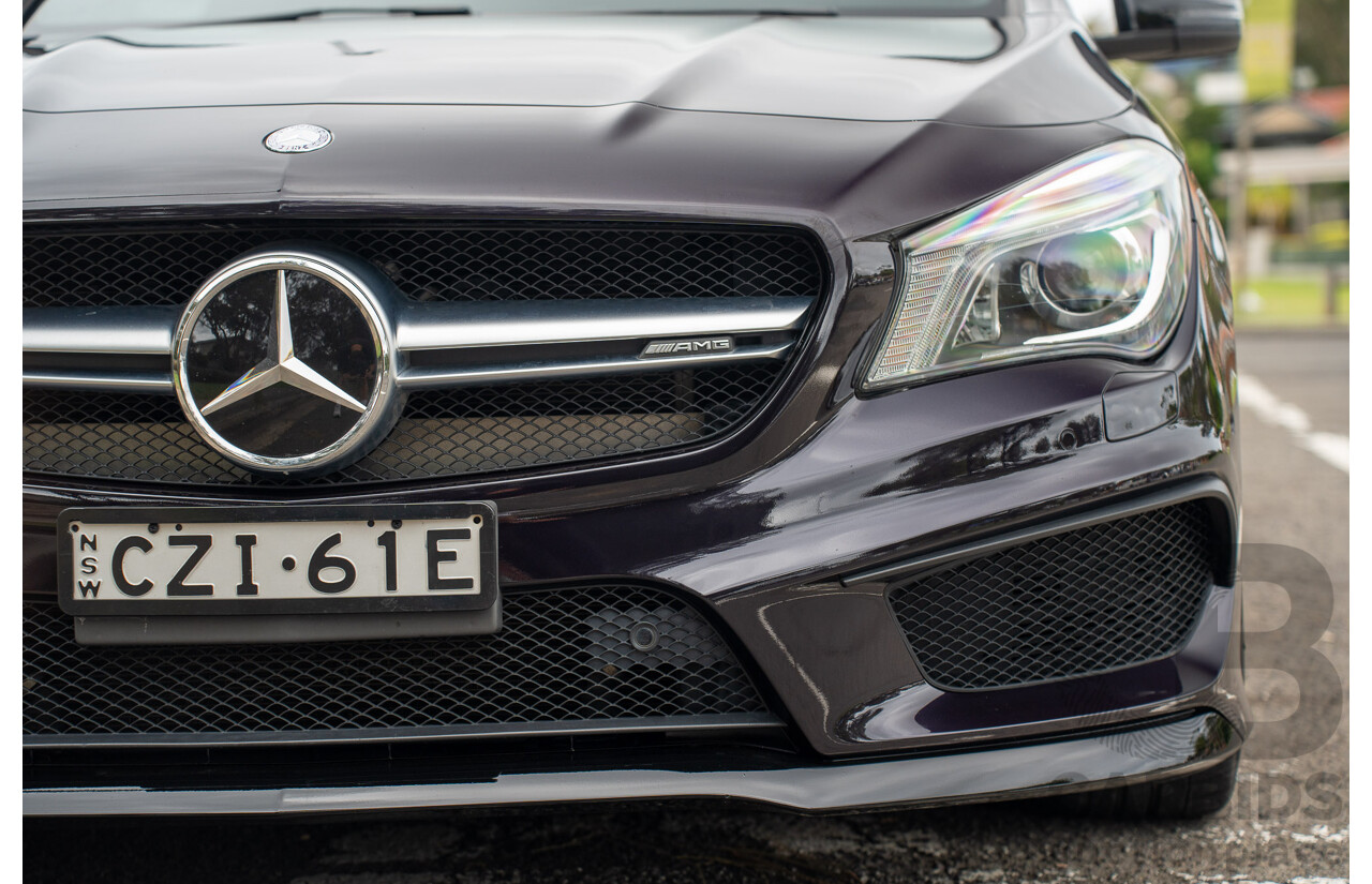 05/2015 Mercedes Benz CLA 45 AMG 4matic (AWD) Shooting Brake 117 MY15 Northern Lights Violet Metallic Turbo 2.0L