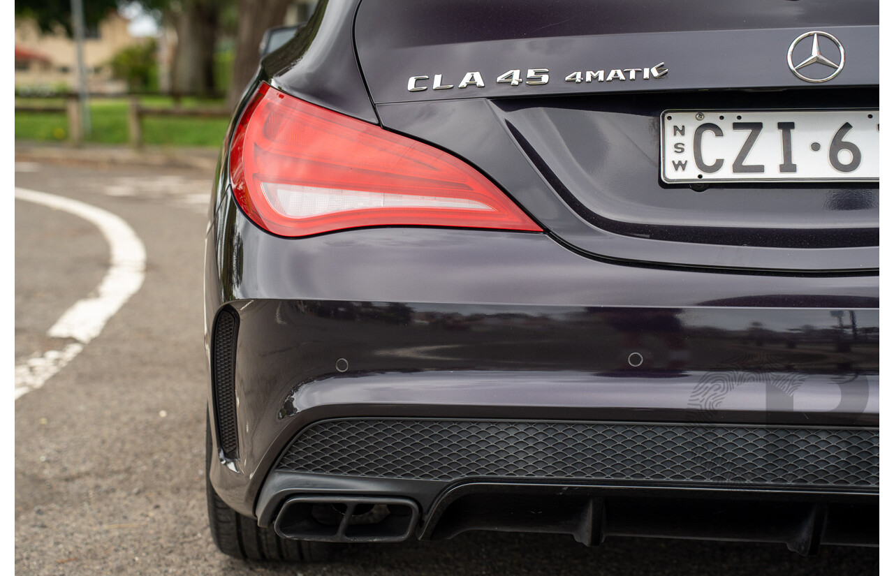 05/2015 Mercedes Benz CLA 45 AMG 4matic (AWD) Shooting Brake 117 MY15 Northern Lights Violet Metallic Turbo 2.0L