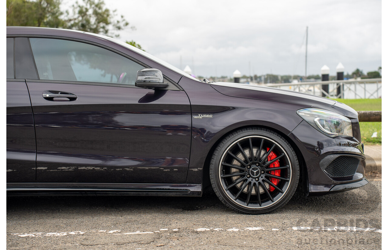 05/2015 Mercedes Benz CLA 45 AMG 4matic (AWD) Shooting Brake 117 MY15 Northern Lights Violet Metallic Turbo 2.0L