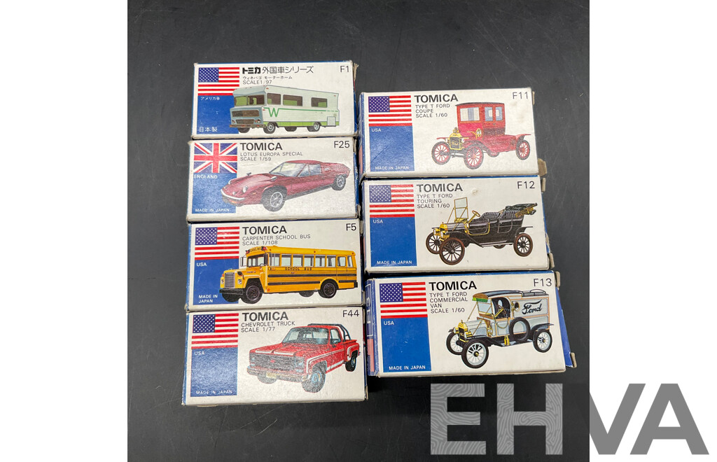 Assorted of TOMICA 1/60 USA & ENGLAND Diecast Car  - Made in Japan - Lot of 7