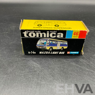 TOMICA Black Box Retired No. 46 MAZDA Light Bus Diecast Car 1/88 - Made in Japan