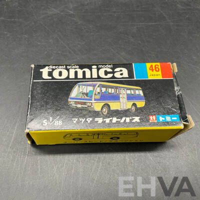 TOMICA Black Box Retired No. 46 MAZDA Light Bus Diecast Car 1/88 - Made in Japan