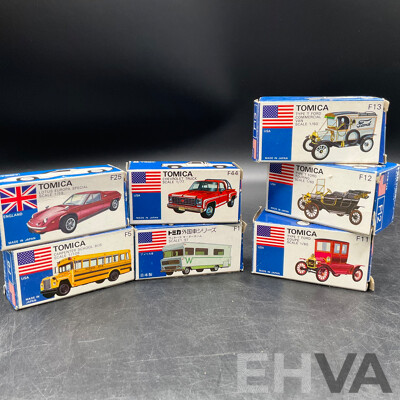 Assorted of TOMICA 1/60 USA & ENGLAND Diecast Car  - Made in Japan - Lot of 7