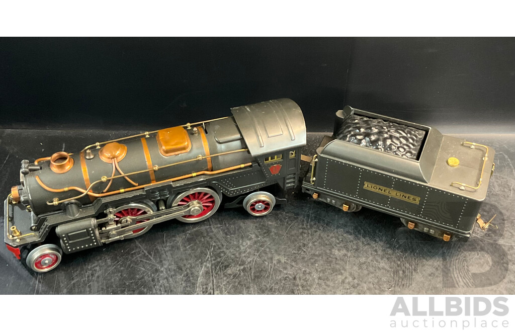 LIONEL 385E ''Standard '' BILD -A-LOCO Train Engine with Tender