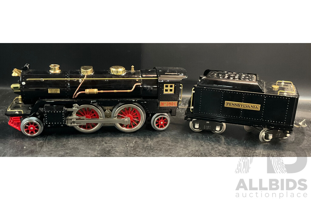 LIONEL No.390-E ''Standard '' BILD-A-LOCO  Pennsylvania Train Engine with Tender
