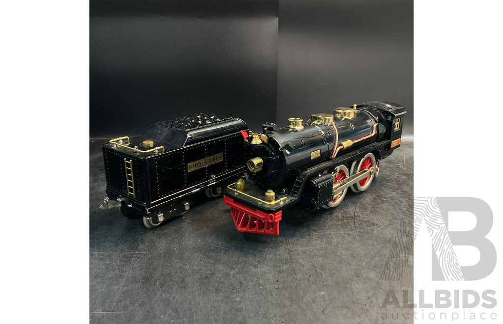 LIONEL No.1-390-E ''Standard '' BILD-A-LOCO Train Engine with Tender