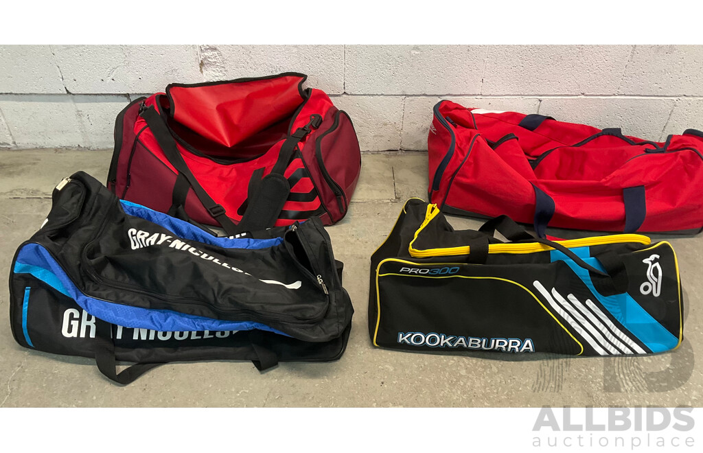 Assorted Sports Duffle Bags - Umbro (x11), Kookaburra Cricket Duffle Bag