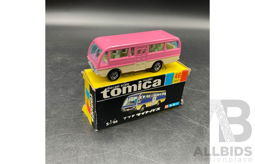 TOMICA Black Box Retired No. 46 MAZDA Light Bus Diecast Car 1/88 - Made in Japan