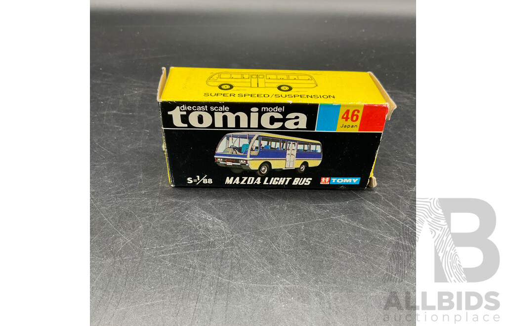 TOMICA Black Box Retired No. 46 MAZDA Light Bus Diecast Car 1/88 - Made in Japan