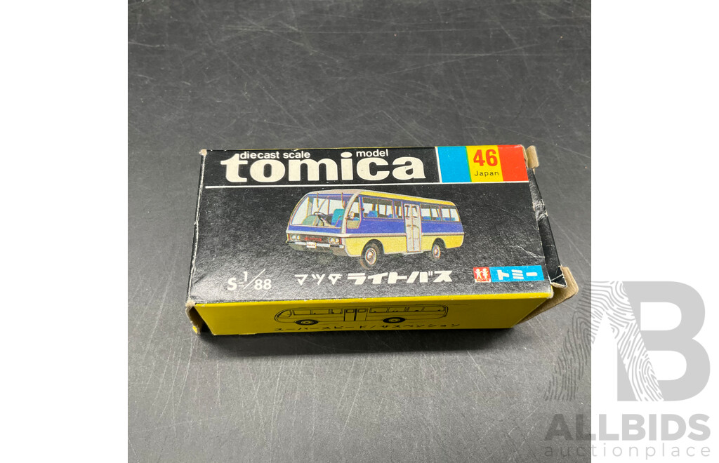 TOMICA Black Box Retired No. 46 MAZDA Light Bus Diecast Car 1/88 - Made in Japan