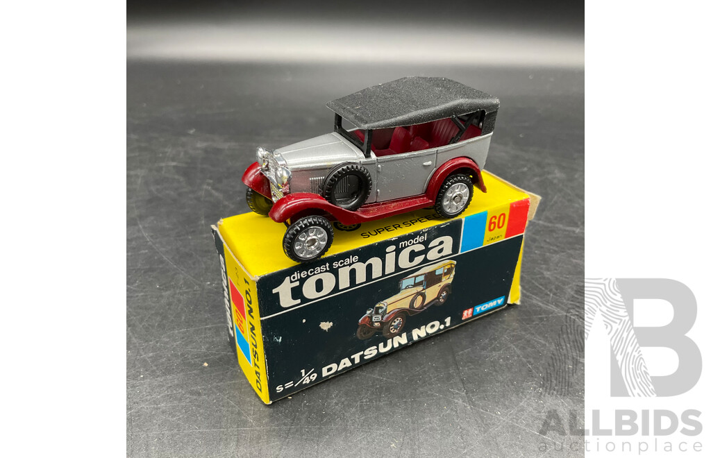 TOMICA Black Box Retired No.60 DATSUN NO.1 Diecast Car 1/49 - Made in Japan