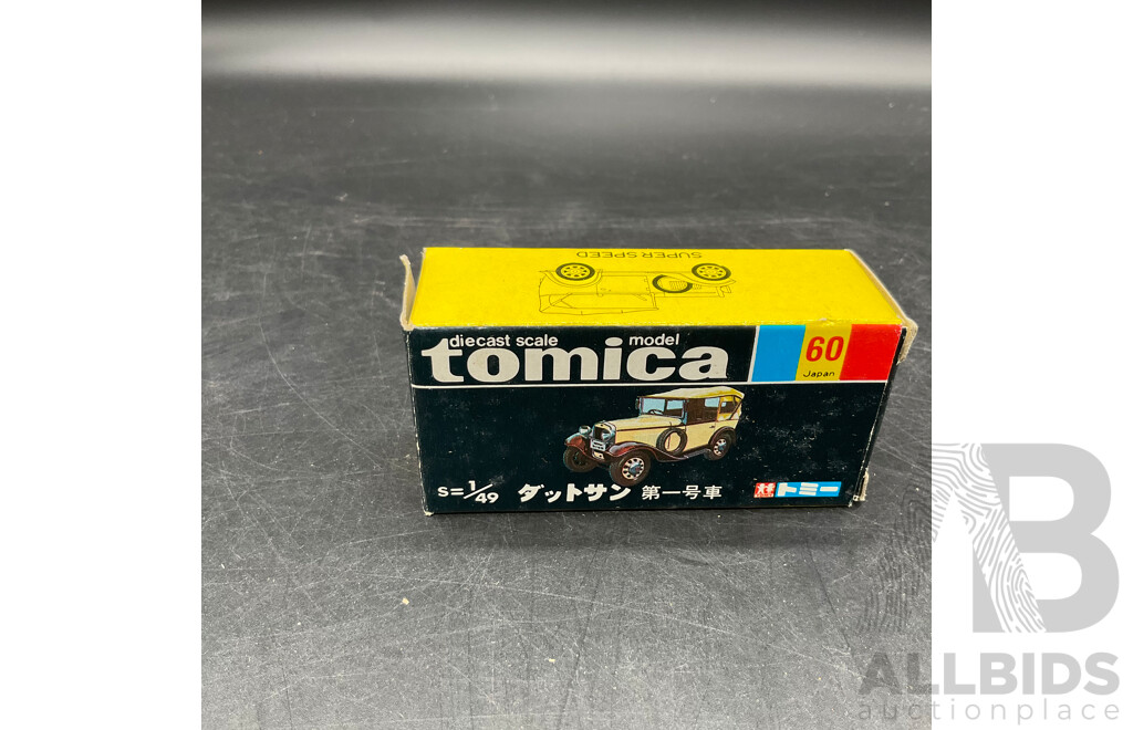 TOMICA Black Box Retired No.60 DATSUN NO.1 Diecast Car 1/49 - Made in Japan