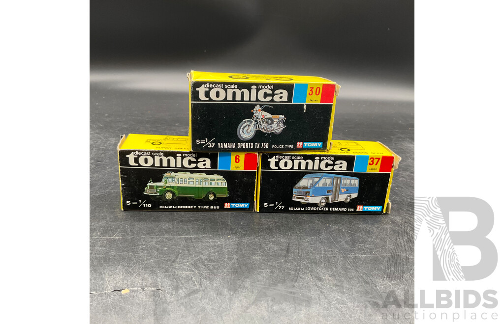 TOMICA Black Box Retired Diecast Car NO.6/30/37 - Made in Japan