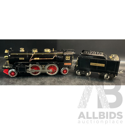 LIONEL No.390-E ''Standard '' BILD-A-LOCO  Pennsylvania Train Engine with Tender