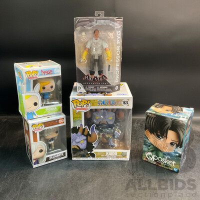 Assorted of Amine Figures Included KAIDO, LEVI , Professor PYG and More  - Lot of 5