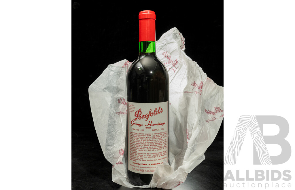 Penfolds Grange Hermitage Bin 19 Vintage 1989