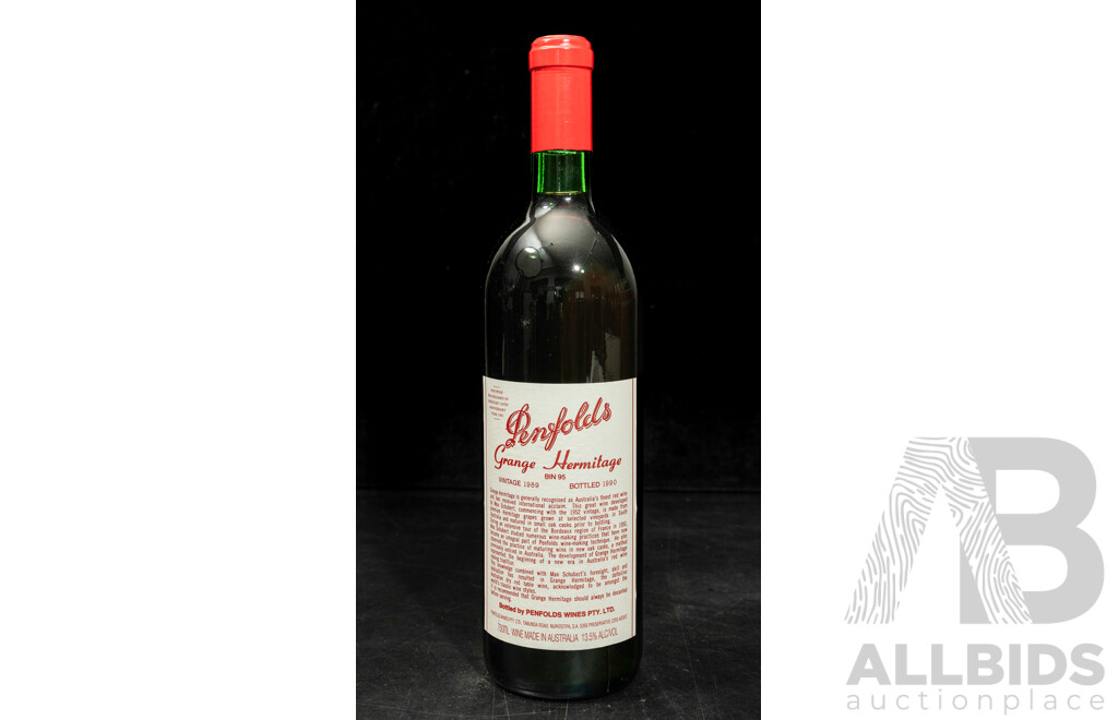 Penfolds Grange Hermitage Bin 19 Vintage 1989