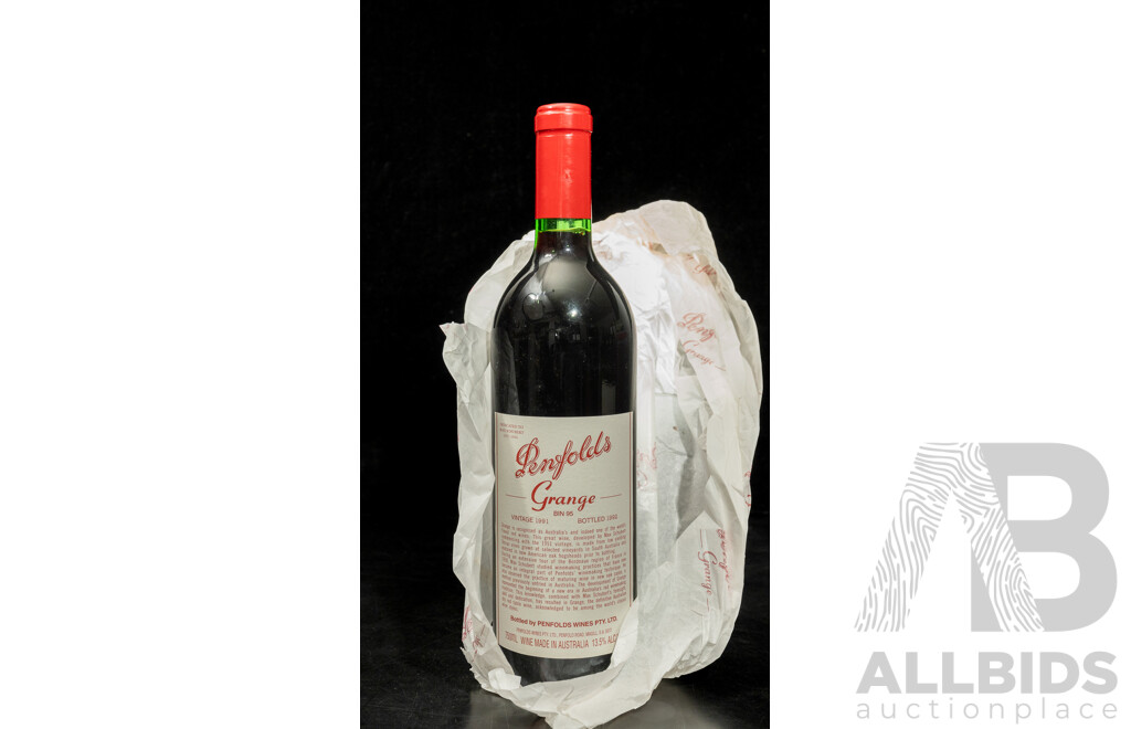 Penfolds Grange Hermitage Bin 19 Vintage 1991