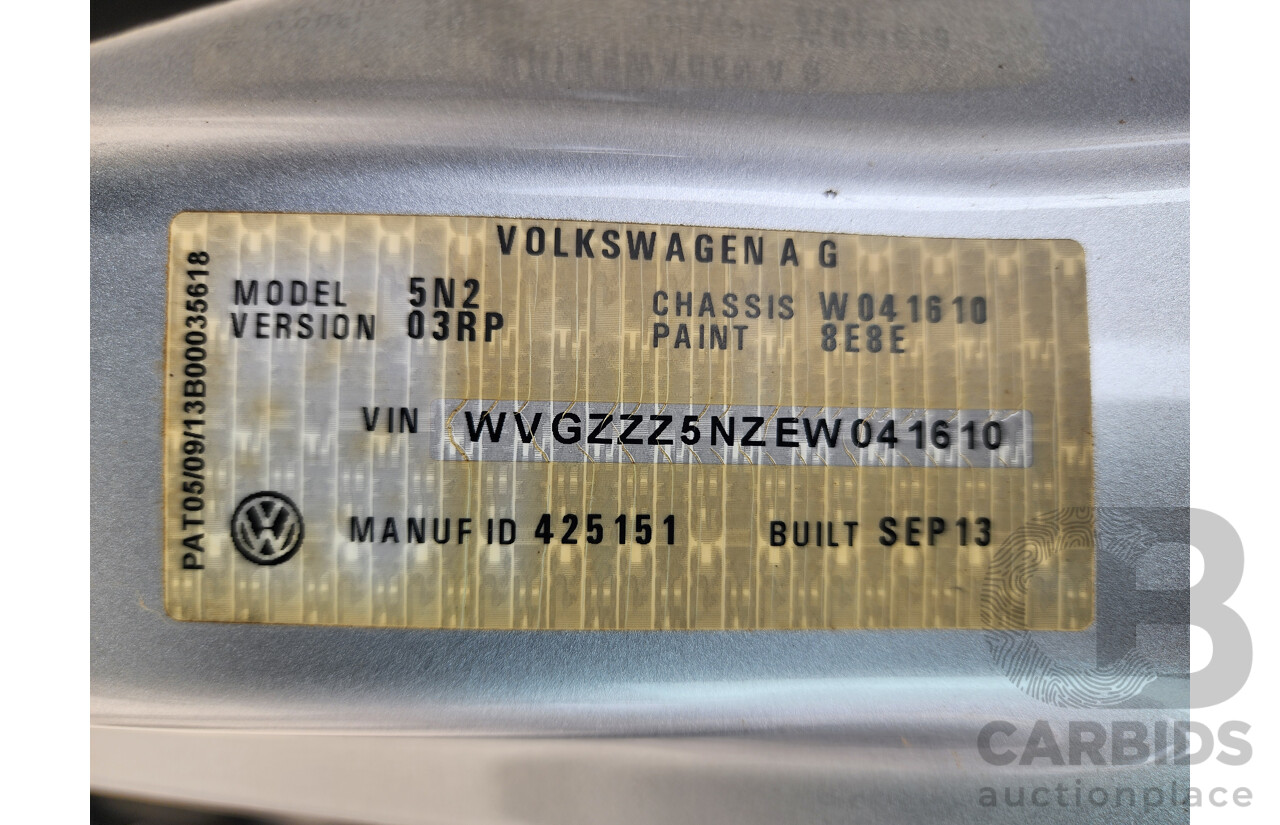 1/2014 Volkswagen Tiguan 103 TDI Pacific 5NC MY14 4d Wagon Silver 2.0L