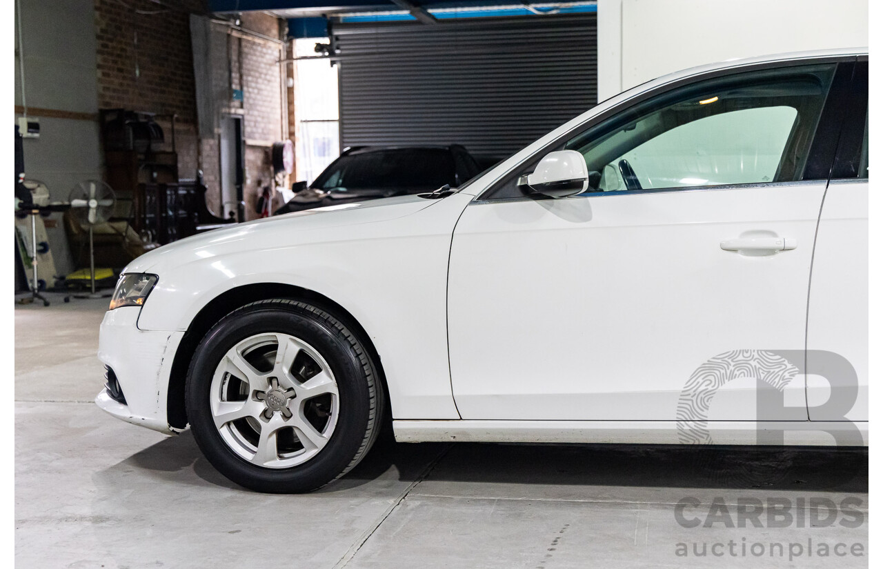 1/2010 Audi A4 1.8 TFSI B8 (8K) 4d Sedan Ibis White Turbo 1.8L